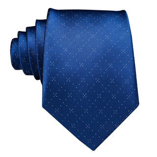 Navy Ties Blue Novelty Silk Necktie Pocket Square Cufflinks Set