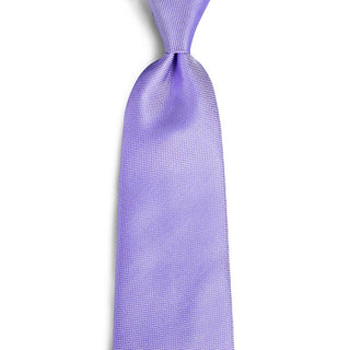 Solid Purple Silk Necktie Pocket Square Cufflinks Set