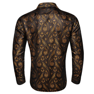 New Gold Paisley Long Sleeve Shirt