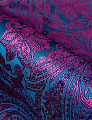 New Purple Paisley Men's Silk Long Sleeve Shirt