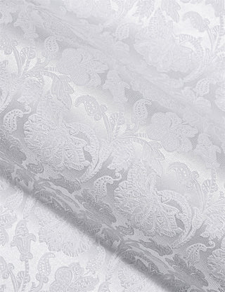 New White Paisley Silk Long Sleeve Shirt