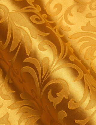 Solid Gold Floral Silk Short Sleeve Shirt