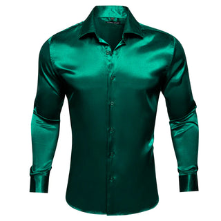 New Solid Green Long Sleeve Shirt