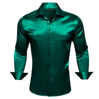 New Solid Green Long Sleeve Shirt