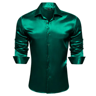 New Solid Green Long Sleeve Shirt