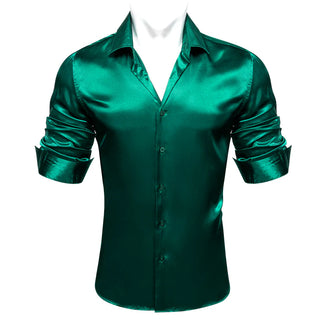 New Solid Green Long Sleeve Shirt