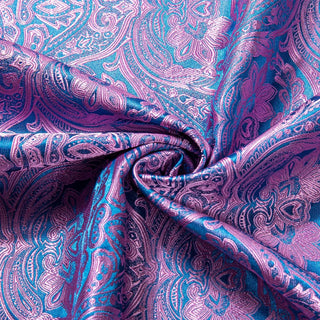 Shining Purple Blue Paisley Long Sleeve Shirt