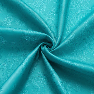 Teal Green Paisley Silk Short Sleeve Shirt