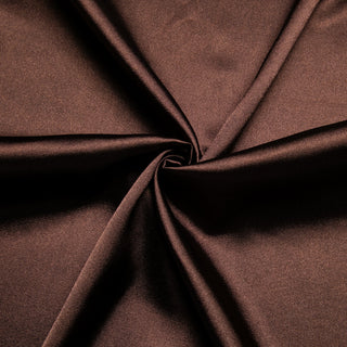 Solid Brown Satin Silk Short Sleeve Shirt
