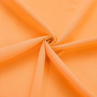 Solid Light Orange Satin Silk Long Sleeve Shirt
