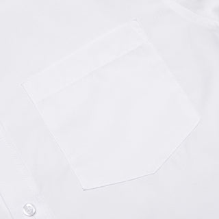 Splicing White Blue Paisley Silk Short Sleeve Shirt