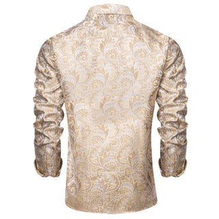 New White Floral Long Sleeve Shirt