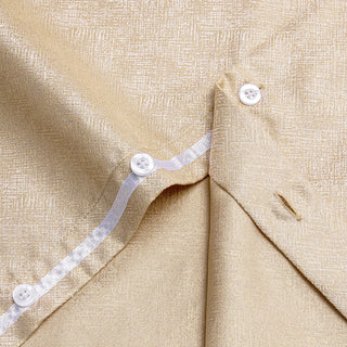 Beige Long Sleeve Silk Long Sleeve Shirt