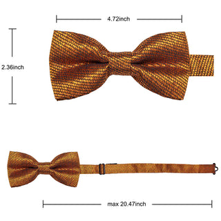 New Solid Golden Wedding Pre-tied Silk Bow Tie