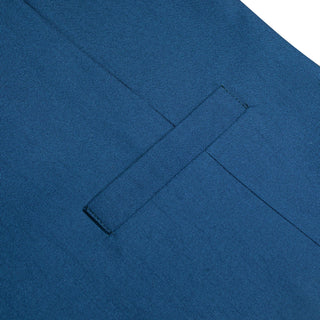 New Solid Blue Silk Single Vest Waistcoat