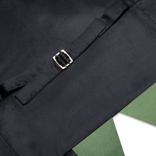 Solid Green Silk Single Vest Waistcoat