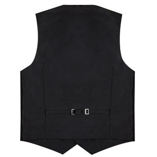 Silver Grey Paisley Jacquard Silk Men's Vest Pocket Square Cufflinks Tie Set Waistcoat Set