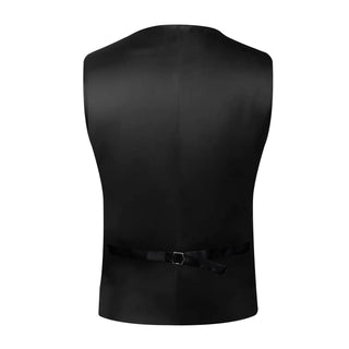 New Teal Paisley Jacquard Vest Pocket Square Cufflinks Tie Set Waistcoat Suit Set