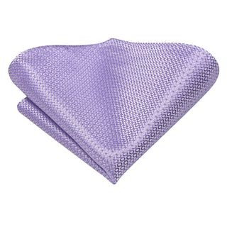 Taro Purple Novelty Silk Necktie Pocket Square Cufflinks Set