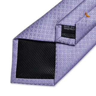 New Light Blue Novelty Silk Necktie Pocket Square Cufflinks Set