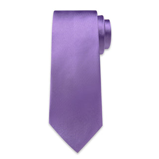 Shining Orchid Purple Solid Silk Necktie Pocket Square Cufflinks Set