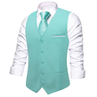 Mint Green Single Vest Waistcoat