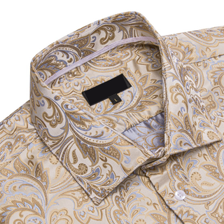 New White Floral Long Sleeve Shirt