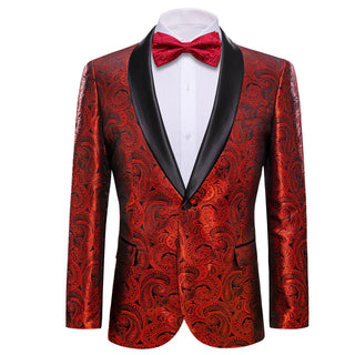 New Red Floral Men's Blazer Set