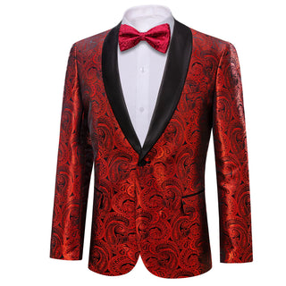 New Red Floral Men's Blazer Set
