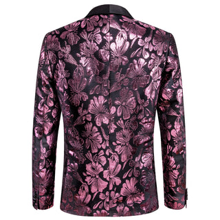 New Luxury Pink Floral Men's Blazer Set