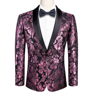 New Luxury Pink Floral Men's Blazer Set