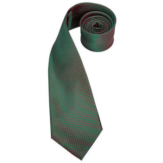 Shining Green Plaid Silk Necktie Pocket Square Cufflinks Set