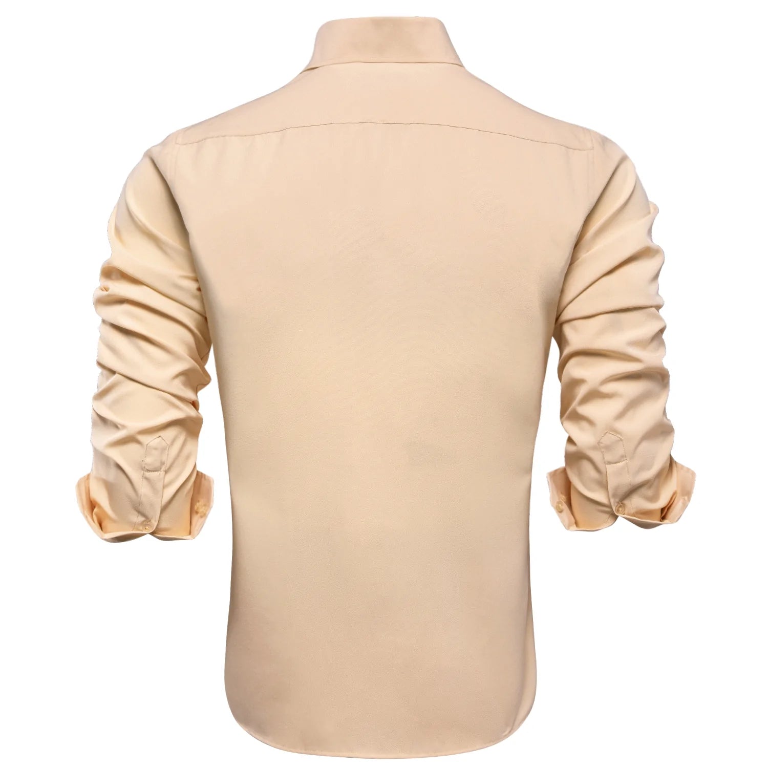 New Solid Tan Men's Formal Silk Long Sleeve Shirt Modern Man Boutique New Solid Tan Men's Formal Silk Long Sleeve Shirt Modern Man Boutique