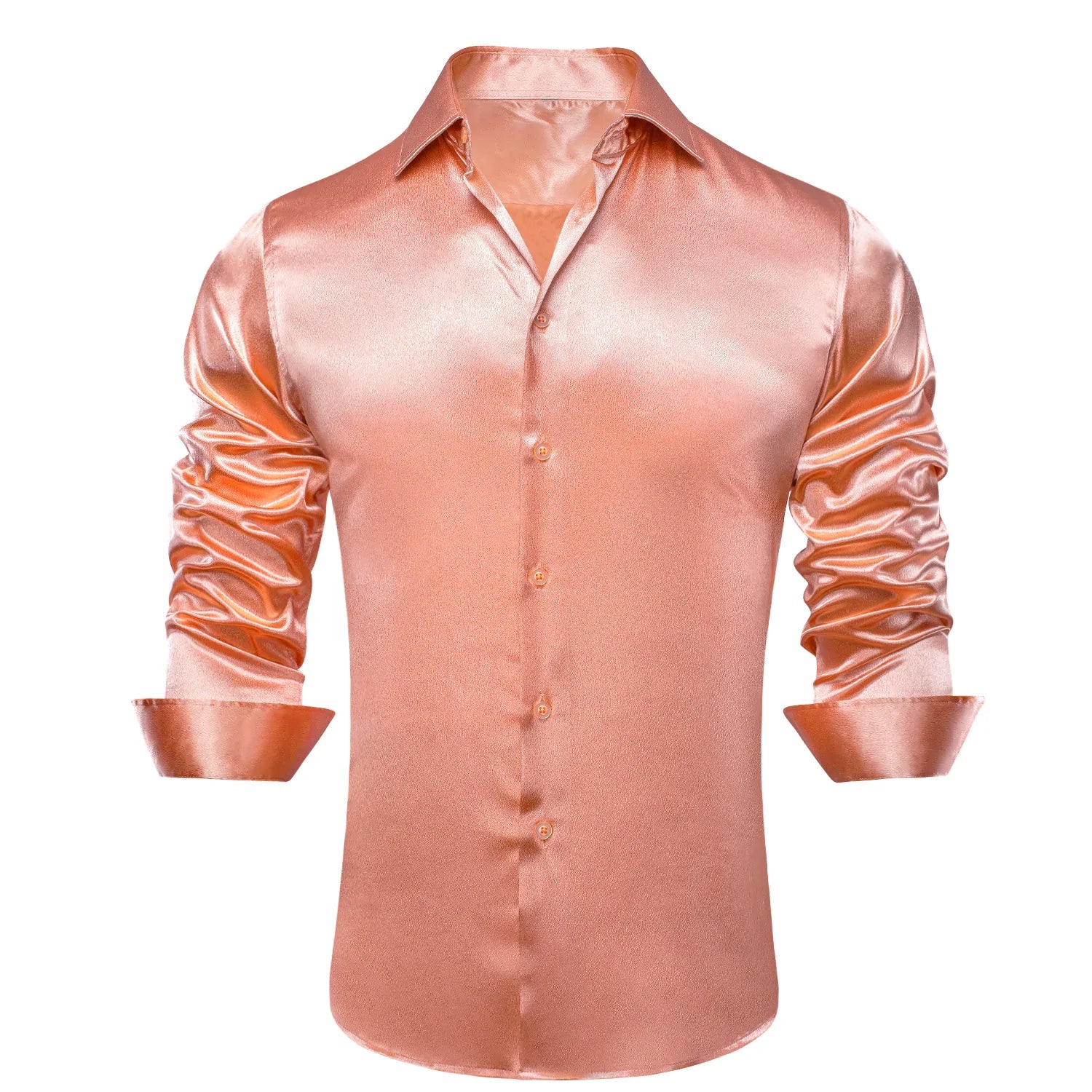 New Coral Pink Satin Men's Silk Long Sleeve Shirt – Modern Man Boutique New Coral Pink Satin Men's Silk Long Sleeve Shirt – Modern Man Boutique
