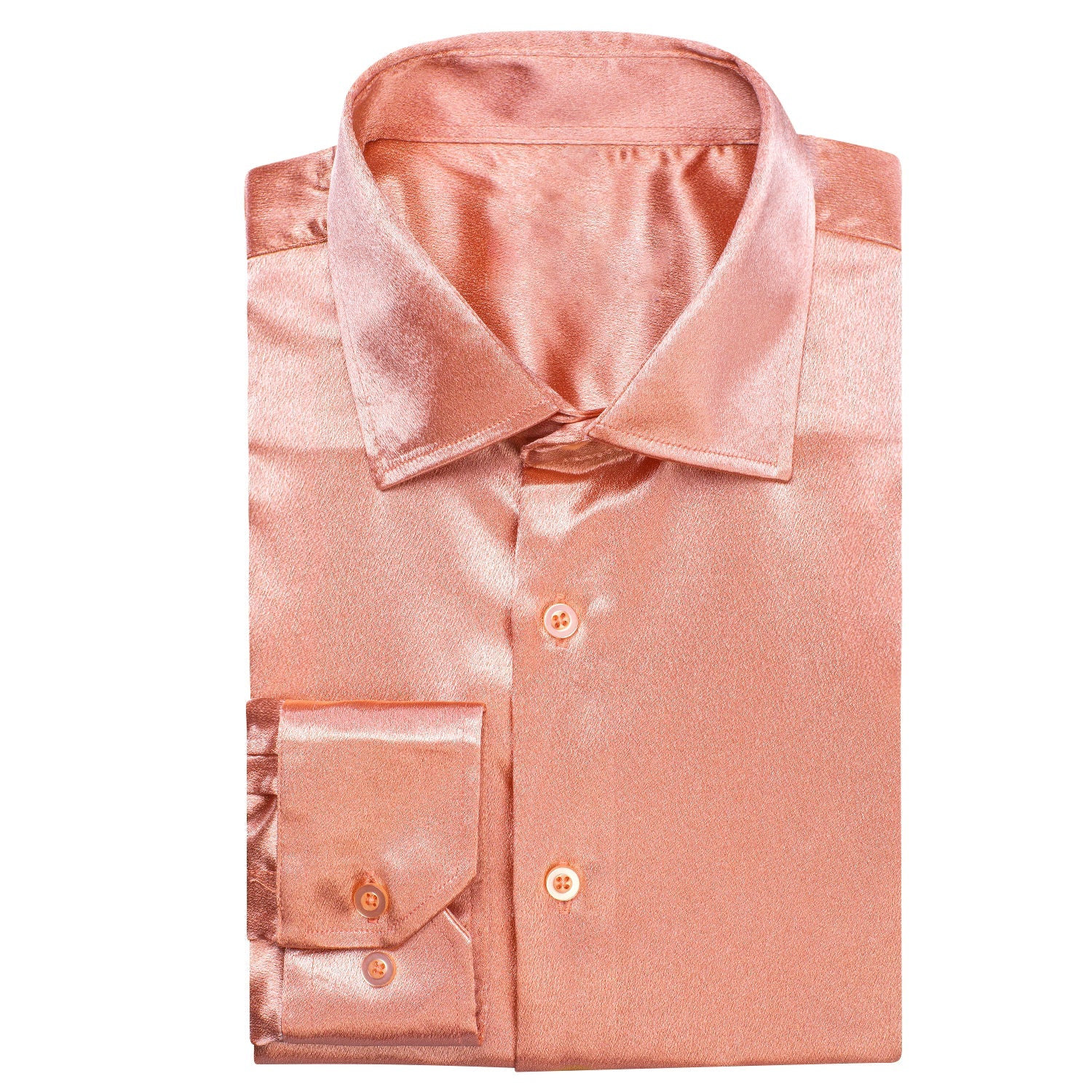 pink satin dress shirt LOCK Candy Pink - silk shirt