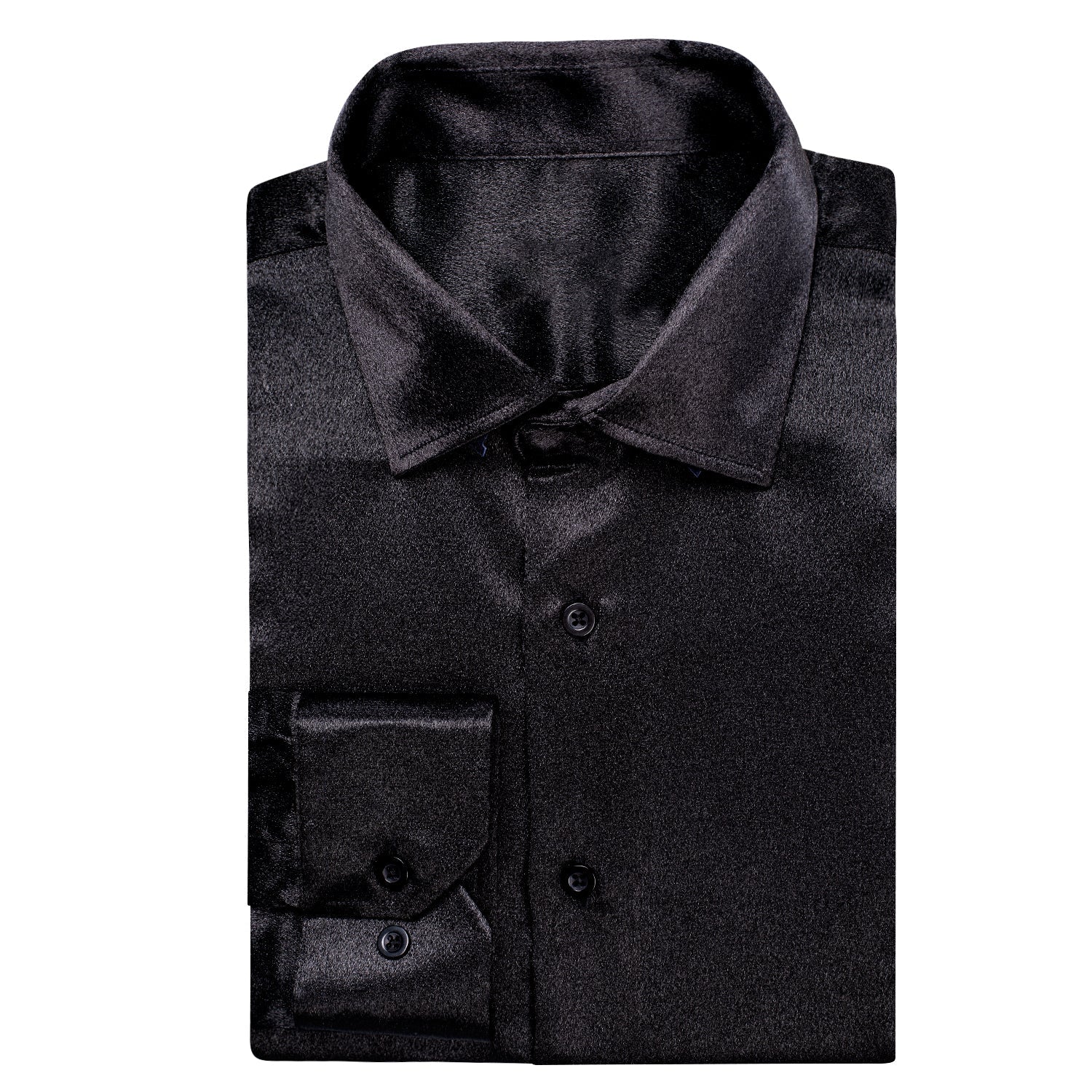 New Classic Black Satin Men's Silk Long Sleeve Shirt – Modern Man Boutique New Classic Black Satin Men's Silk Long Sleeve Shirt – Modern Man Boutique