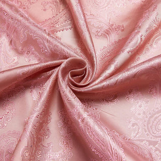 Rose Pink Paisley Silk Long Sleeve Shirt
