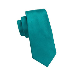 Cadet Blue Novelty Pattern Silk Necktie Pocket Square Cufflinks Set
