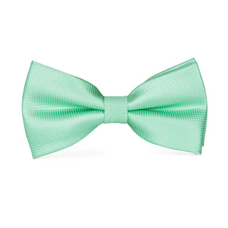 Turquoise Solid Green Pre-tied Bow Tie Pocket Square Cufflinks Set