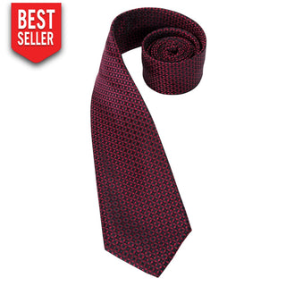 Luxury Wine Red Silk Tie Pocket Square Cufflinks Set Neckties