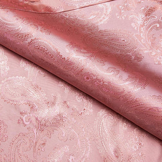 Rose Pink Paisley Silk Long Sleeve Shirt